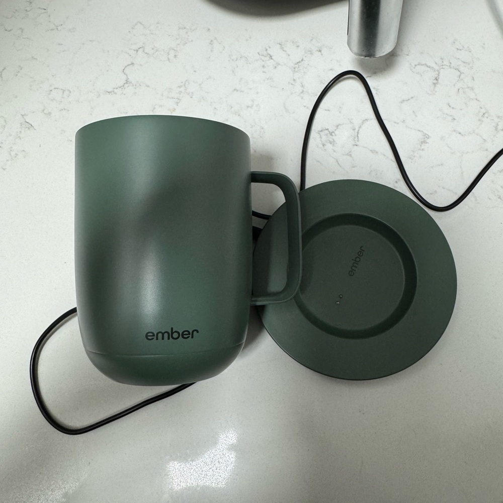 Ember Green Temperature Control Mug with Saucer